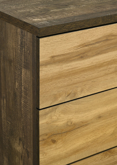 Silas Bedroom Chest of Drawers, 5-Drawer, 33\"W x 47.5\"H - Rustic Brown