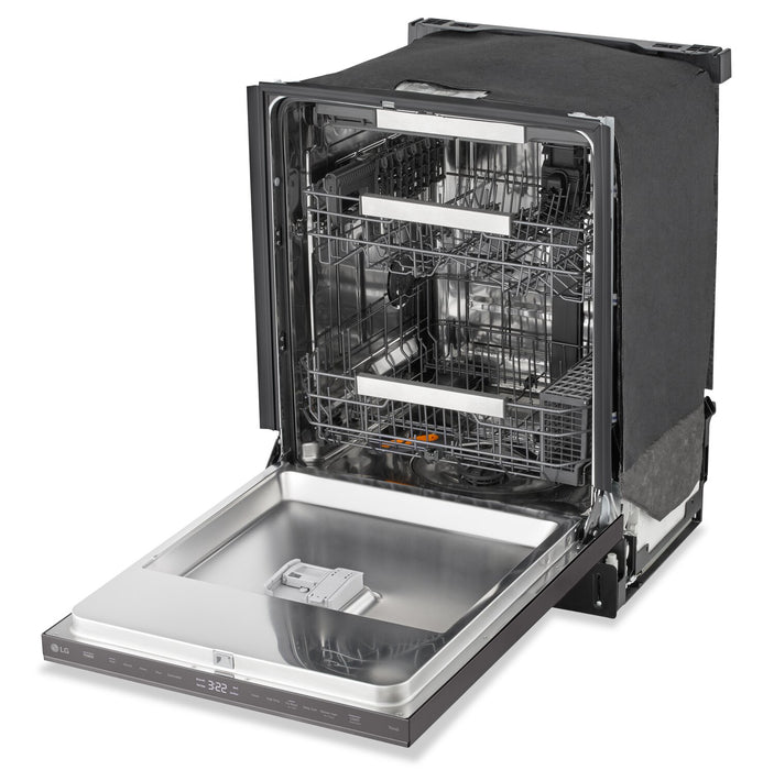 LG 24\" 44 dBA Built-In Top-Control Dishwasher with QuadWash® Pro - Black Stainless Steel - LDNPM654D