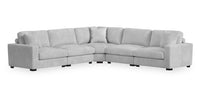 Kane 5-Piece Fabric Sectional with Removable Seat Cushions - Grey 