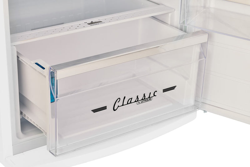 Unique Classic Retro 24\" 11 Cu Ft. Top Freezer Refrigerator – Marshmallow White - UNQ-310L W TM