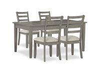Cove 5pc Dining Table Set with Table & 4 Chairs, Storage Drawers, Melamine, 66