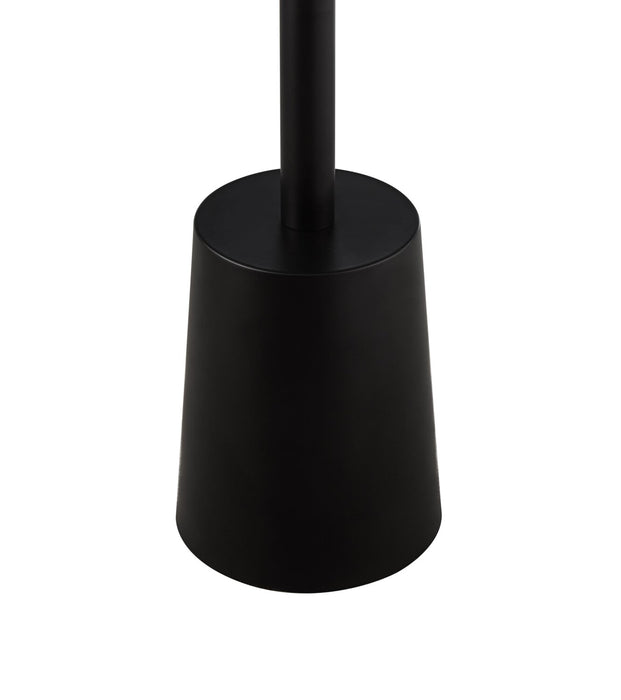 Nevan 14\" Accent Table with White Sintered Stone Top - Black