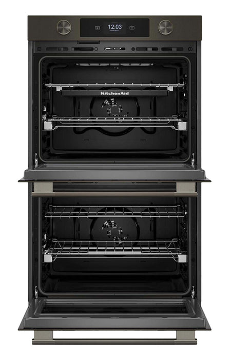 KitchenAid 30\" Smart Electric Double Wall Oven - Black Ore - KOED730SBE