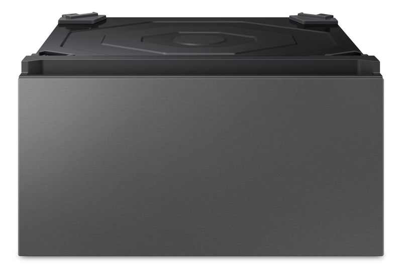 Samsung Bespoke 27\" Laundry Pedestal with Storage Drawer – Dark Steel - WE602NSUS