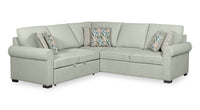 Scott Living Haven 3-Piece Left-Facing Seafoam Blue Chenille Fabric Sleeper Sectional 