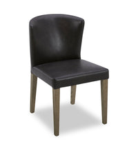 Arlo Dining Chair with Vegan Leather Fabric - Bison Brown 