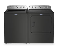 Maytag 5.5 Cu Ft. Top Load Washer with Pet Pro and 7.0 Cu. Ft. Pet Pro Electric Dryer – Volcano Black 