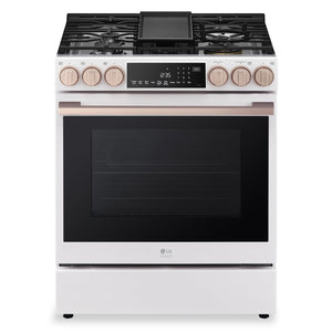 LG Studio 6.3 Cu. Ft. InstaView® Smart Gas Range with Air Fry - Essence White - LSGS6338N