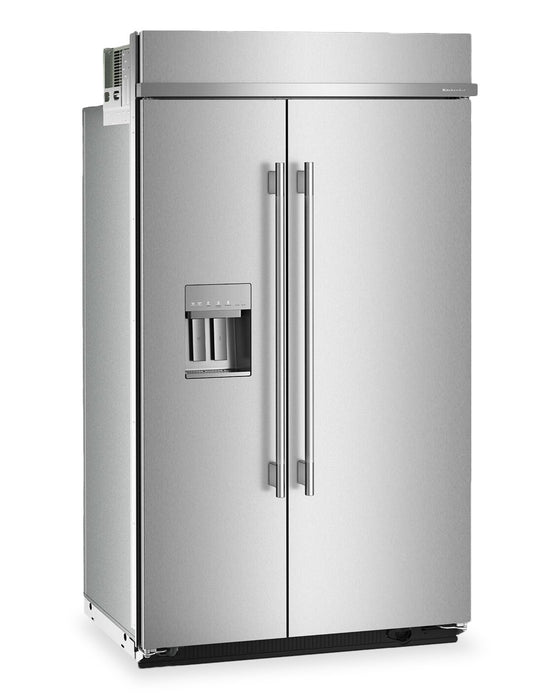 Kitchenaid 48\" 29.4 Cu. Ft. Built-In Side-by-Side Refrigerator – Stainless Steel - KBSD748SPS