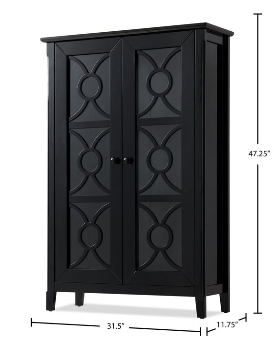 Stella 31.5\" Storage Accent Cabinet – Black