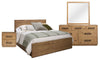 Scott Living Henri 6pc Bedroom Set with Bed, Dresser, Mirror & Nightstand, Wood, Brown - Queen Size