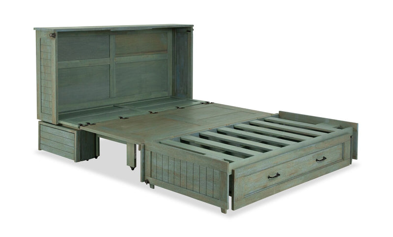 Parker Cabinet Bed, Blue - Queen Size