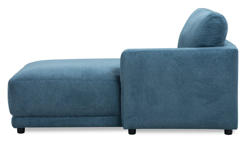 Voyage Modular Fabric Right-Facing Chair with Removable Back Cushions – Blue