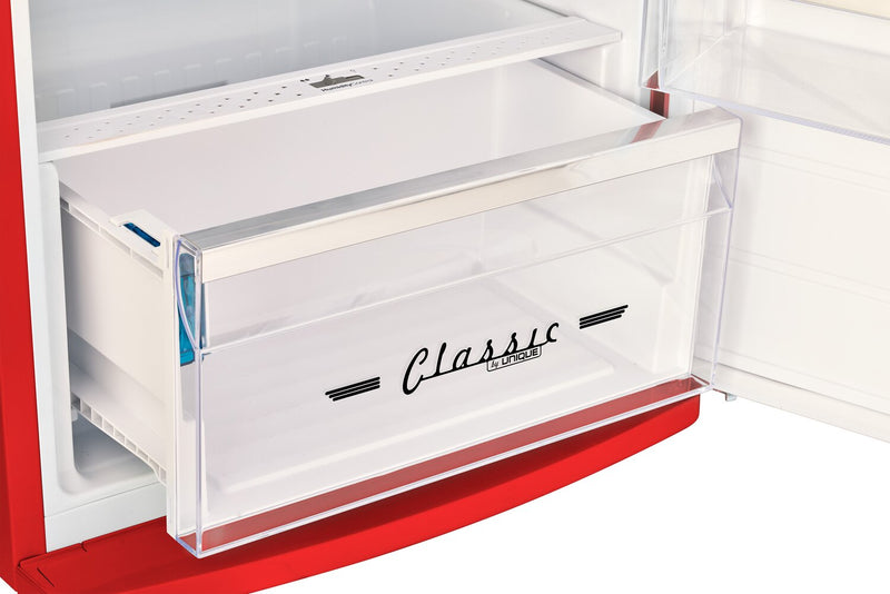 Unique Classic Retro 24\" 11 Cu Ft. Top Freezer Refrigerator – Candy Red - UNQ-310L R TM