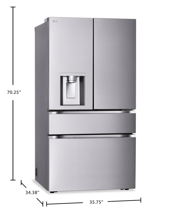 LG 36\" 29 Cu. Ft. Standard-Depth MAX® 4-Door French-Door Refrigerator - LF29S9730S