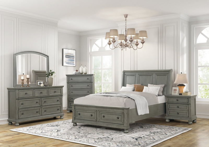 Chelsea Bedroom Chest of Drawers, 5-Drawer, 38\"W x 52\"H - Grey
