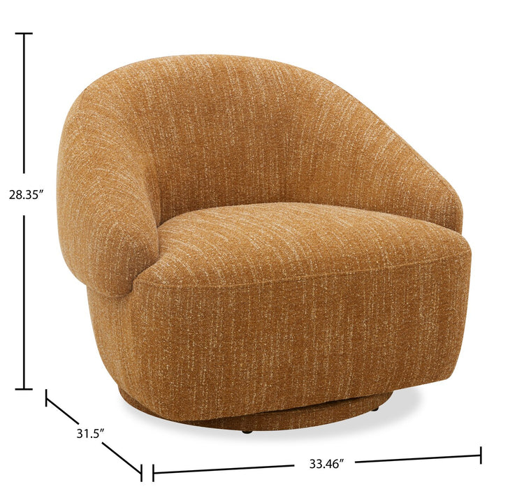 Villa Swivel Accent Chair - Mustard
