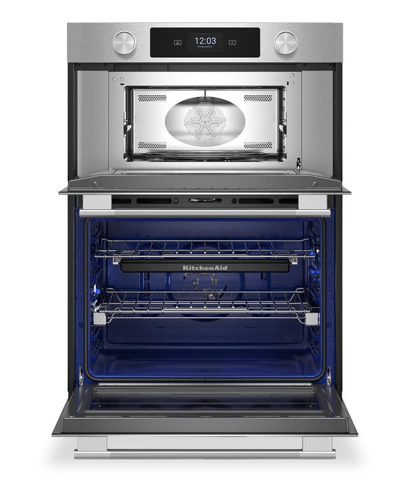 KitchenAid 30\" Smart Electric Combo Wall Oven - PrintShield Stainless - KOEC730SPS