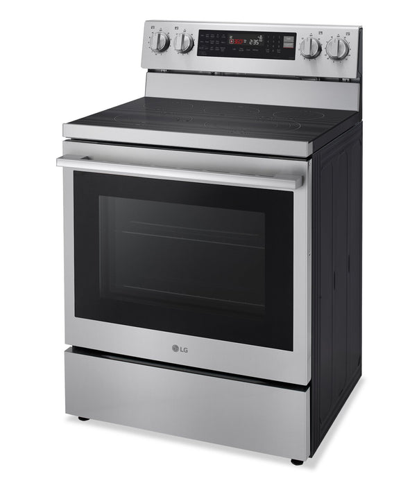 LG 6.3 Cu. Ft. Smart Electric Range with Air Fry - Fingerprint Resistant Stainless Steel - LREN6325XE