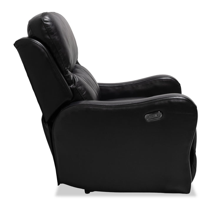 Ellis 32\" Faux Leather Glider Power Reclining Chair – Black