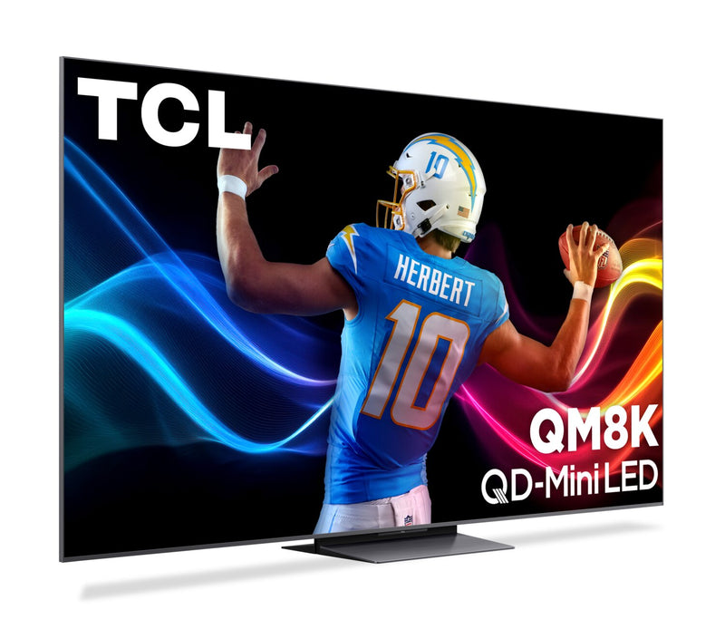 TCL 75\" QM8K QLED QD Mini-LED 4K UHD Smart Google TV (75QM8K) – 2025 Model