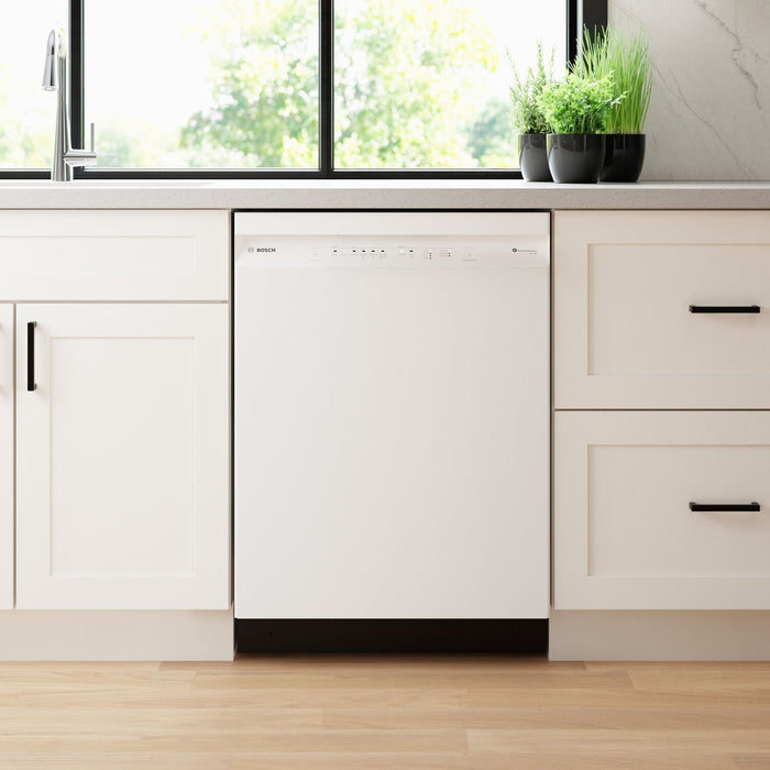 Bosch 300 Series 24\" 48 dBA Smart Dishwasher with PrecisionWash® - White - SHE41CM2N