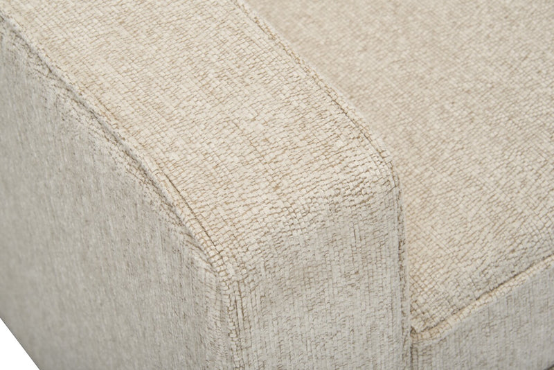 Made in Canada Lennox 35\" Chenille Fabric Chair with Reversible Cushions and Track Arms - Taupe