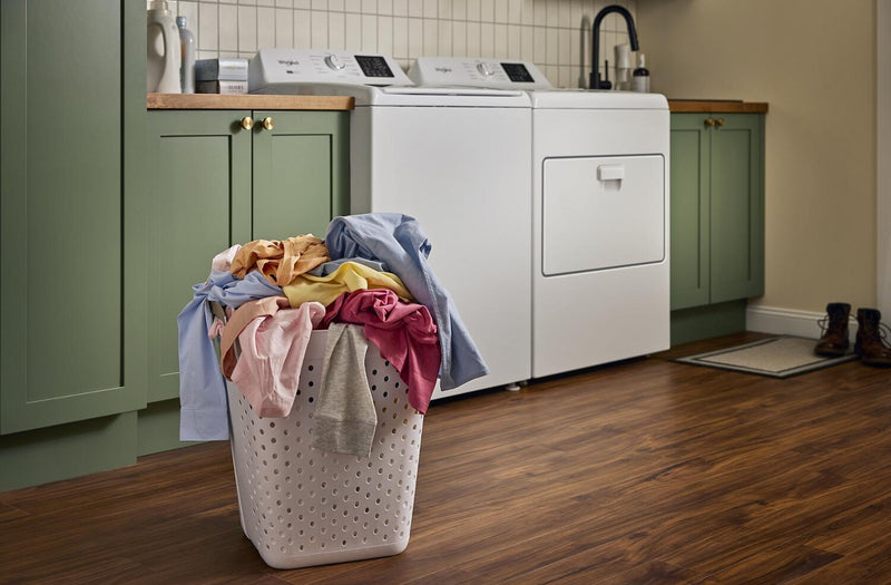 Whirlpool 4.8 Cu. Ft. Top Load Washer and 7 Cu. Ft. Electric Dryer with AutoSensing - White