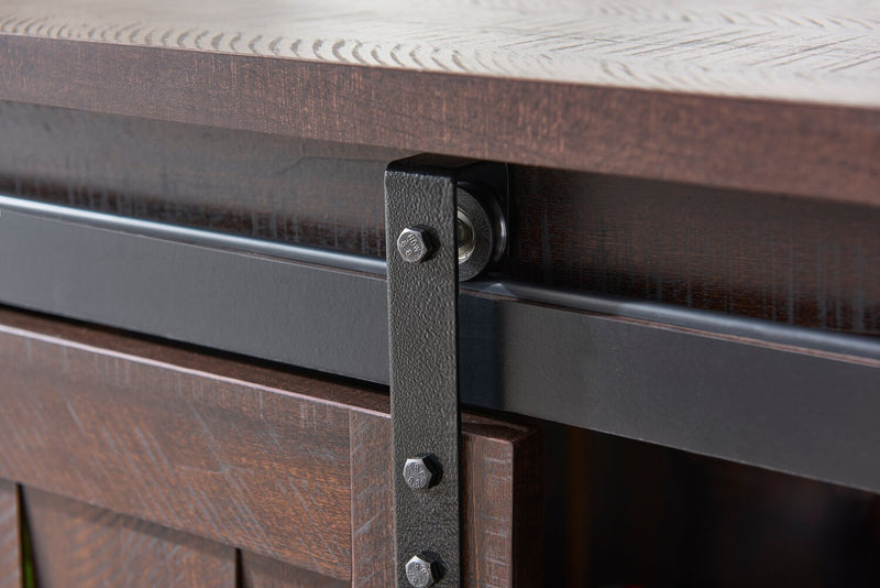 Sienna 33.5\" Accent Storage Cabinet with Sliding Door - Dark Oak