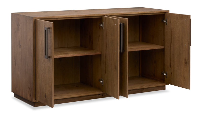 Scott Living Henri Dining Sever with Storage, Wood, 60\"W - Brown