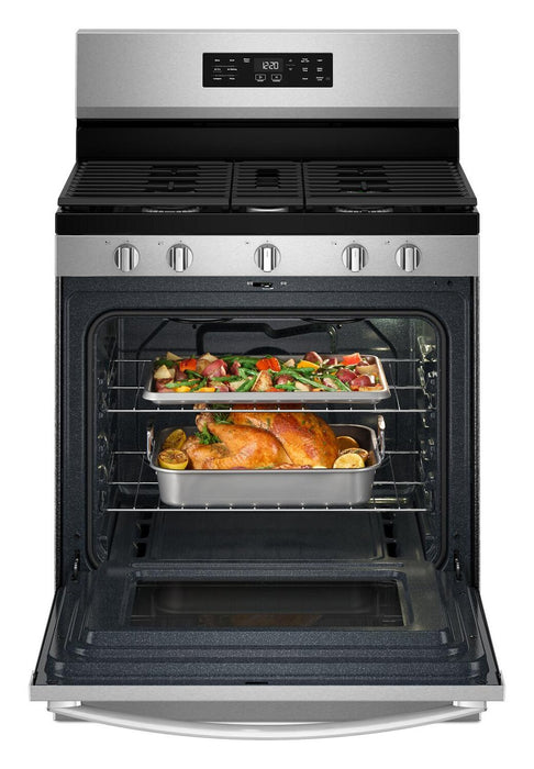 Whirlpool 30\" 5.0 Cu. Ft. Gas Range with Air Cooking – Fingerprint Resistant Stainless Steel - WFGS4530SZ