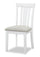 Brook Dining Chair with Polyester Fabric - White/Grey