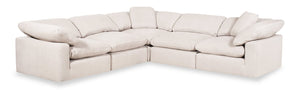 Eclipse 5-Piece Linen-Look Fabric Modular Sectional - Linen