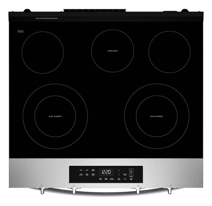 Whirlpool 30\" 5.3 Cu. Ft. Electric Smart Range with No Preheat Mode – Stainless Steel - YWSES3330TS