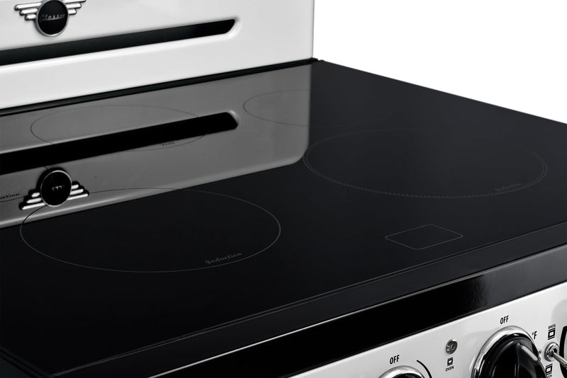 Classic Retro by Unique 30\" 3.9 Cu. Ft. Induction Range - Marshmallow White - UNQ-30CR IC W 