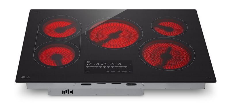 LG 30\" 5-Element Electric Cooktop with UltraHeat™ 3.2kW Element - Black - CBEW3017BE