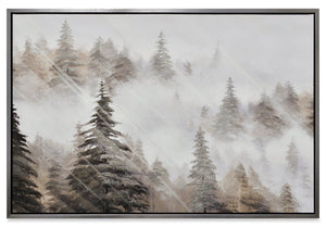 Tree Line Framed Acrylic Painting - 31.5