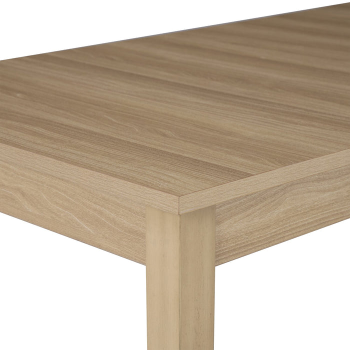 Cove Dining Table with Storage Drawers, Melamine, 66\"W - Natural/Grey