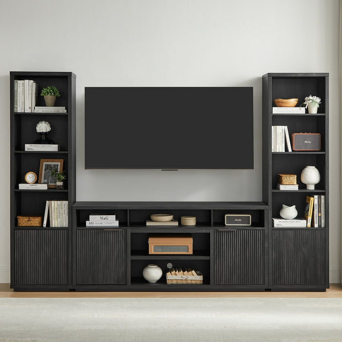 Brenner 20\" Bookcase Pier with Storage – Charcoal 