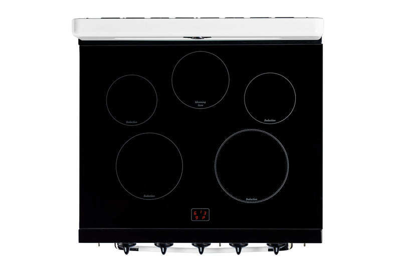 Classic Retro by Unique 30\" 3.9 Cu. Ft. Induction Range - Marshmallow White - UNQ-30CR IC W 