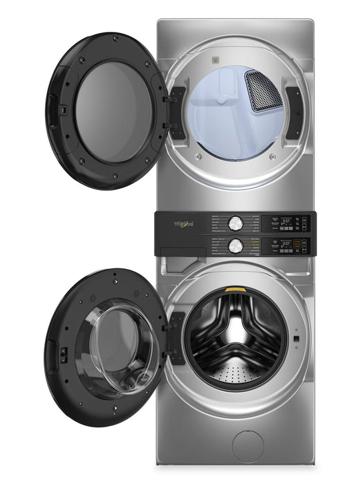 Whirlpool Front-Load Laundry Tower with 5.2 Cu. Ft. Washer and 7.4 Cu. Ft. Gas Dryer - Silver - WGF5727TR