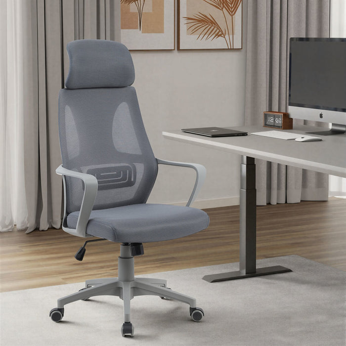 Bennet 24.4\" Adjustable Mesh Office Chair – Grey