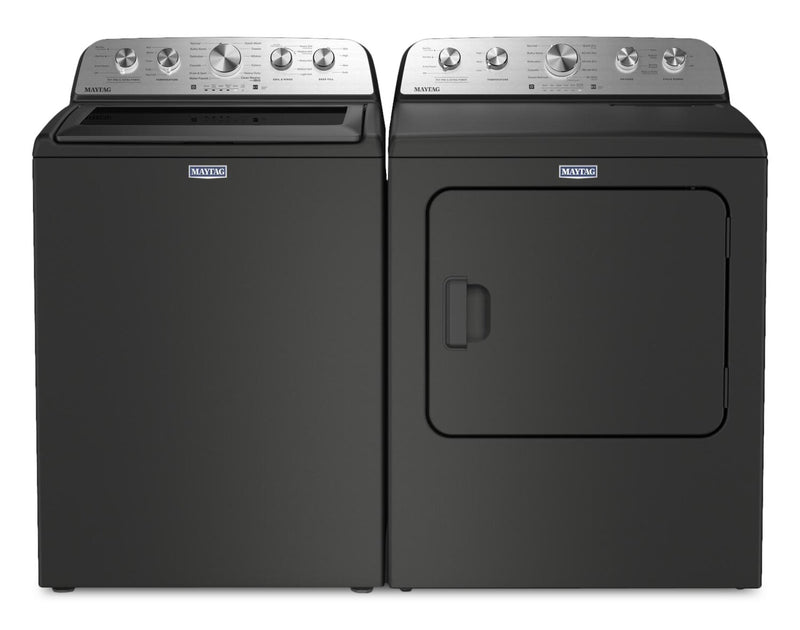 Maytag 5.4 Cu Ft. Top Load Agitator Washer and 7.0 Cu. Ft. Electric Dryer – Volcano Black - MATL565B