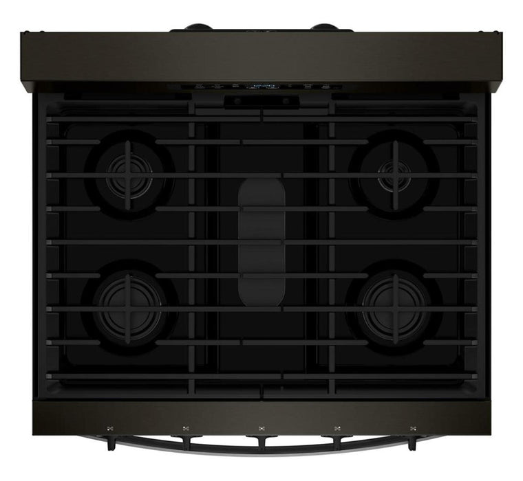 Whirlpool 5.0 Cu. Ft. Gas Range with Air Cooking – Black on Stainless - WFGS5730SV