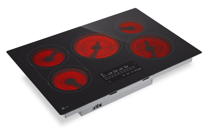 LG 30\" 5-Element Electric Cooktop with UltraHeat™ 3.2kW Element - Black - CBEW3017BE