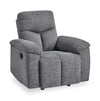 Blake 38.58\" Chenille Fabric Manual Reclining Chair – Grey 