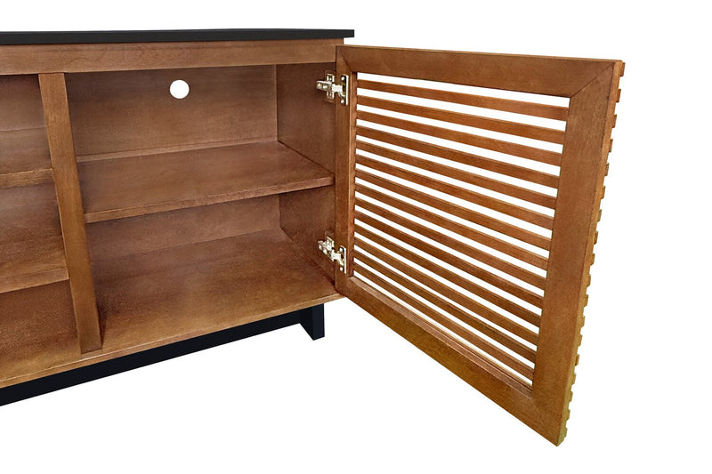 Wilder 68\" Traditional TV Stand with Storage and Cable Management for TVs up to 78\" – Dark Brown