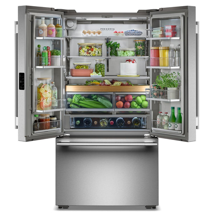 KitchenAid 36\" 24 Cu. Ft. Counter-Depth French Door Refrigerator - PrintShield Stainless - KRFC236SPS