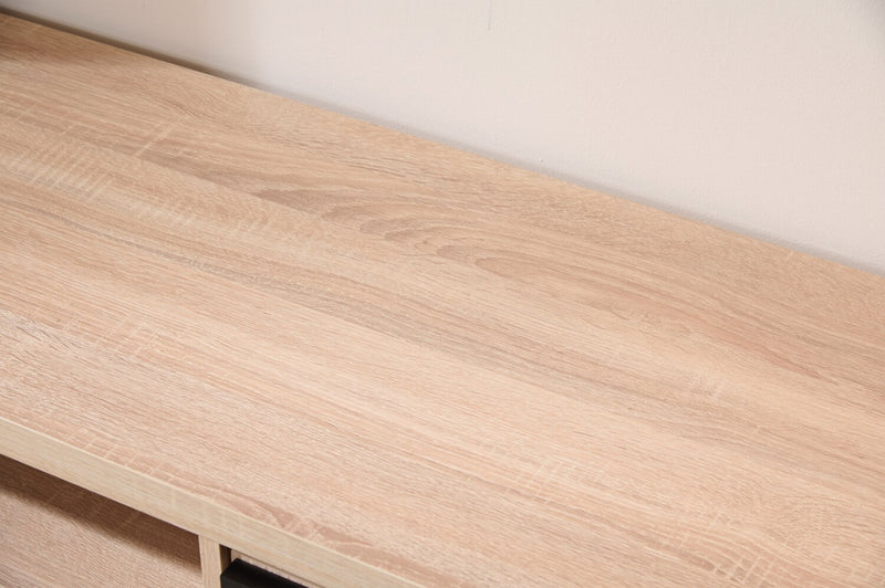 Noren 63\" TV Stand with Storage for TVs up to 70\"- Light Oak