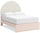 Lola Panel Bed, White Boucle Fabric & Blush - Full Size